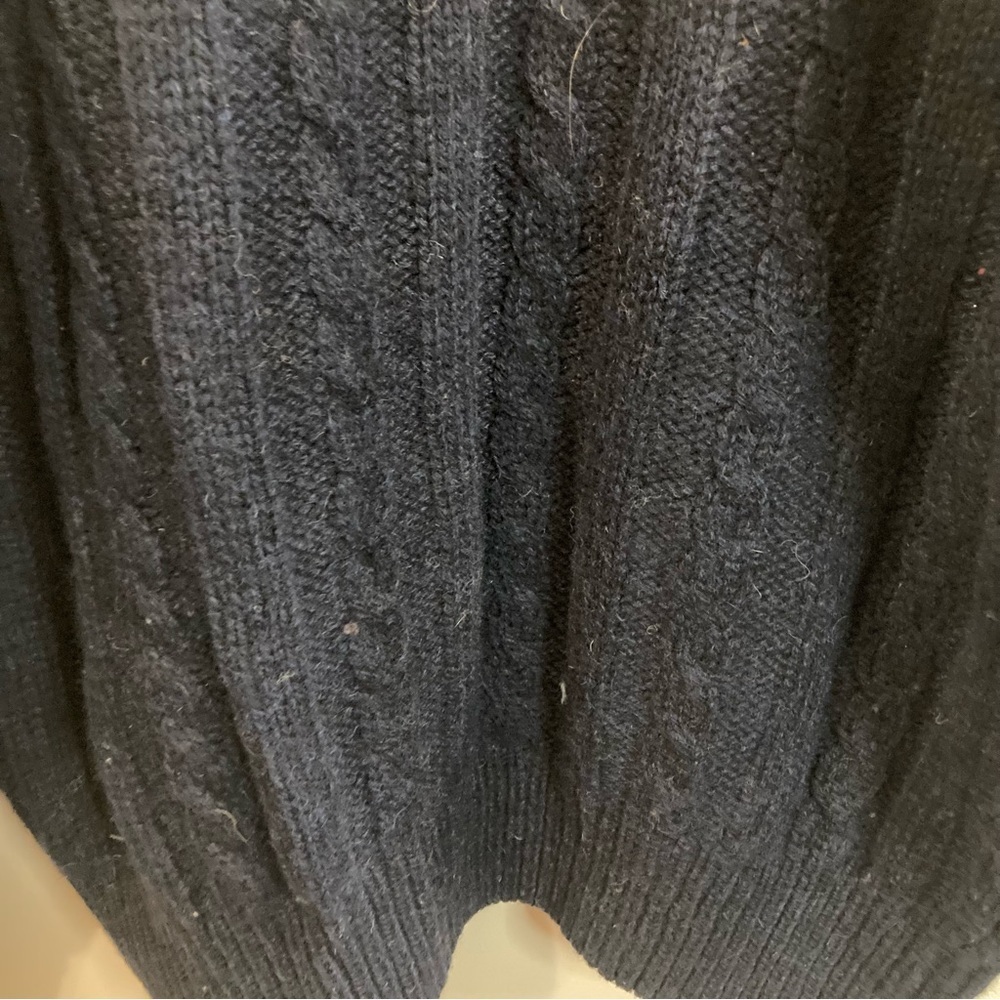TT & CO SPORT Sz S Oversized 100% Wool Nordic Cable Fisherman Vibe Sweater - Picture 8 of 9